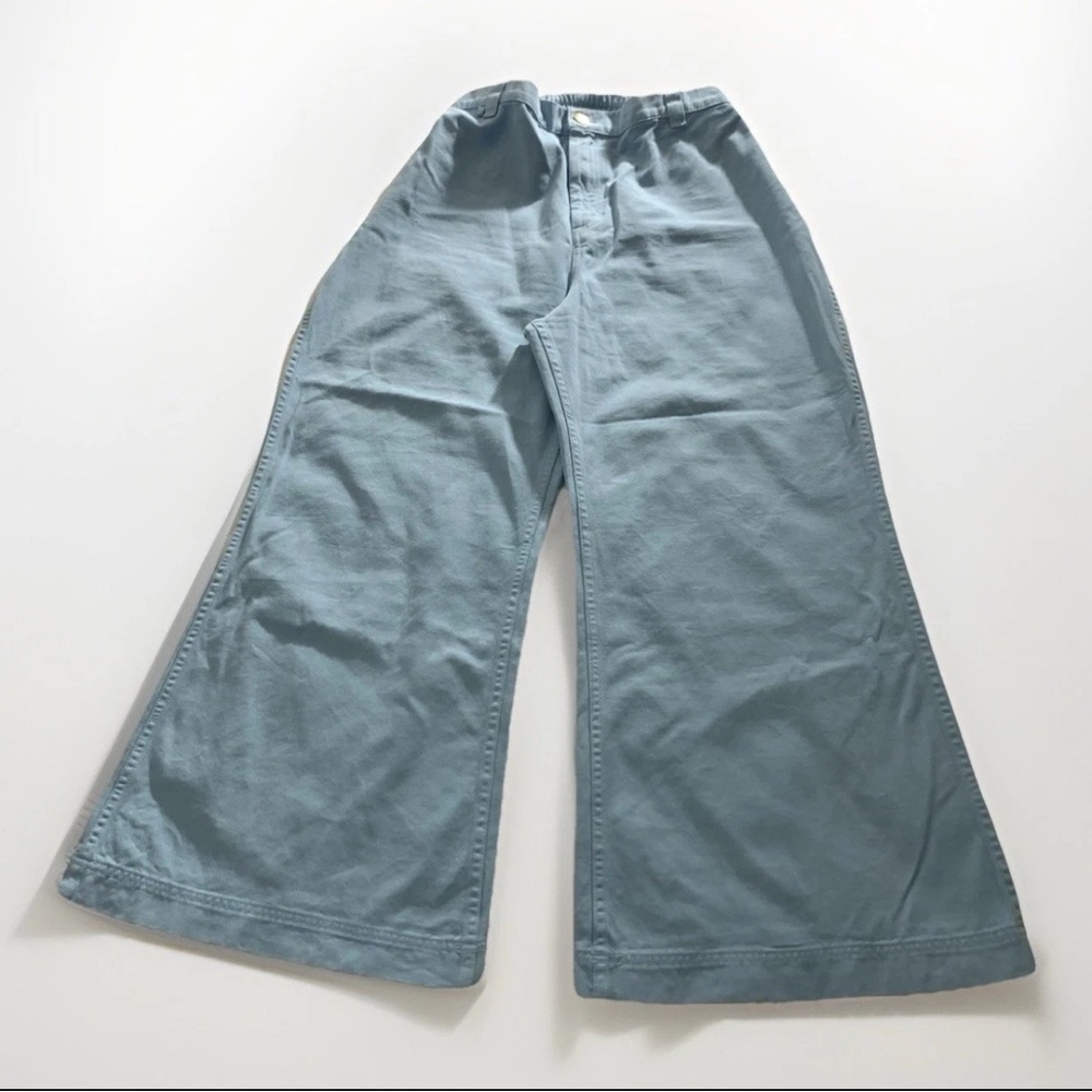 Big Bud Press Bell Bottoms Pants Wide Leg Flare 100% Cotton Baby Blue, SZ M